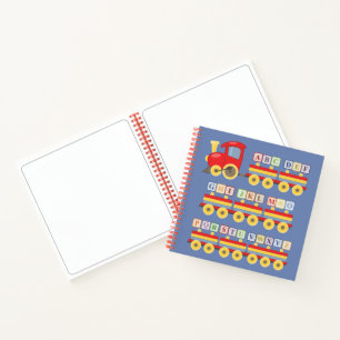 Cuaderno Tren de juguetes con bloques de alfabetos