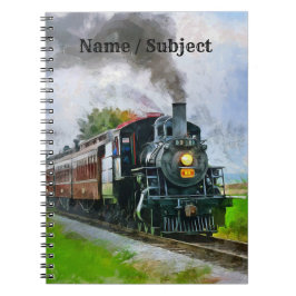 Cuaderno Tren de vapor 89, ferrocarril de locomotora de mot