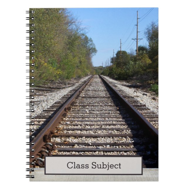 Cuaderno Tren ferroviario Fotografía con sujeto (Frente)