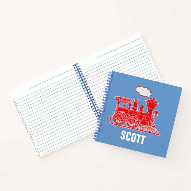 Cuaderno Tren niños con azul rojo (Interior)