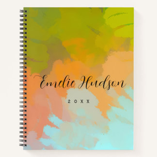 Cuaderno  Trendy minimalist  abstract watercolor spiral 
