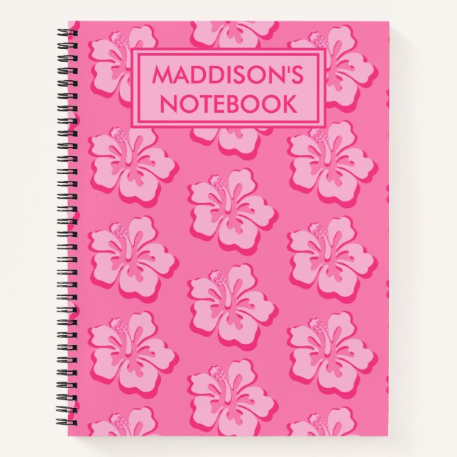 Cuaderno Trendy Preppy Tropical Floral School Subject  (Anverso)