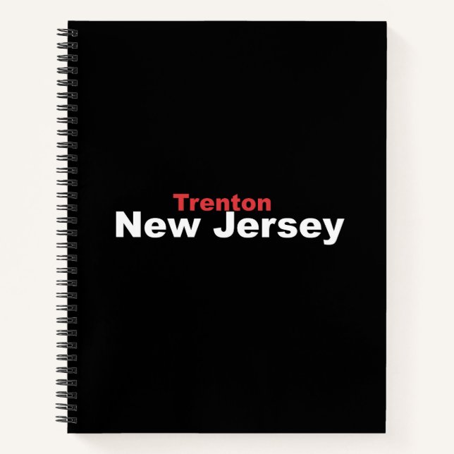 Cuaderno Trenton, Bloc de notas espiral de Nueva Jersey (Anverso)