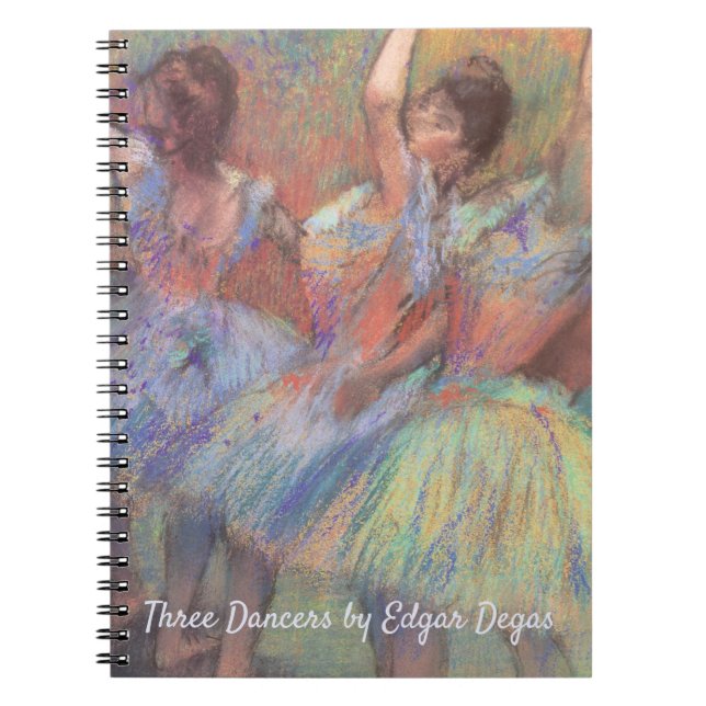 Cuaderno Tres bailarinas de Edgar Degas, Arte de ballet vin (Frente)