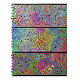 Cuaderno tres bloques de formas abstractas multicolores