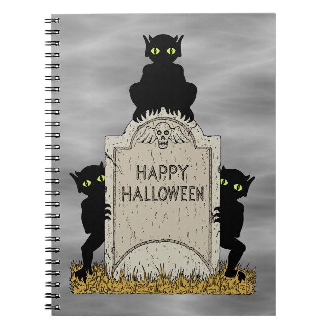 Cuaderno Tres duendes Feliz Halloween (Frente)