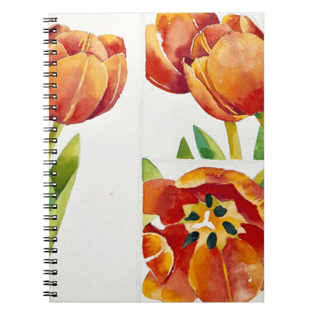 Cuaderno Tres estudios del tulipán en un 2013 seguro (Frente)
