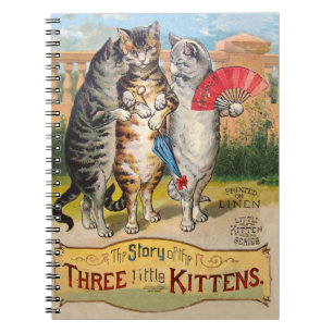 Cuaderno Tres Gatitos Ilustración de Mamá Oca