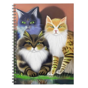 Cuaderno Tres gatos con actitud