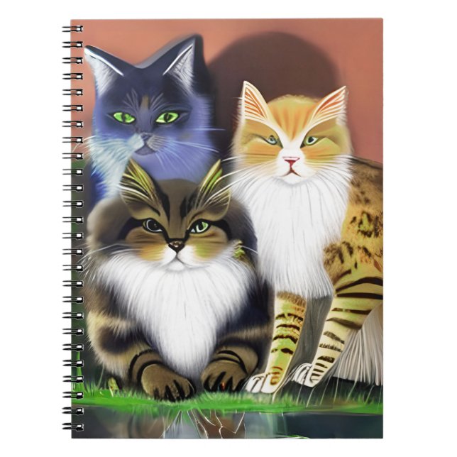Cuaderno Tres gatos con actitud (Frente)