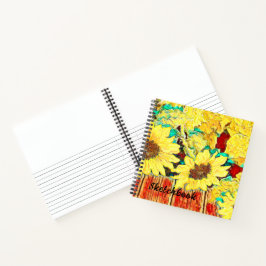 Cuaderno Tres girasoles