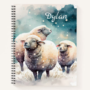 Cuaderno Tres ovejas en el país de las maravillas de invier