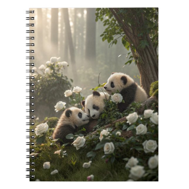 Cuaderno Tres pandas de corte (Frente)