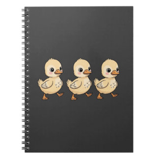 Cuaderno Tres patitos caminando en fila: adorable