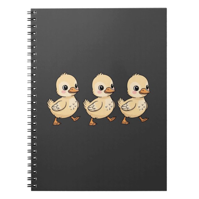 Cuaderno Tres patitos caminando en fila: adorable (Frente)