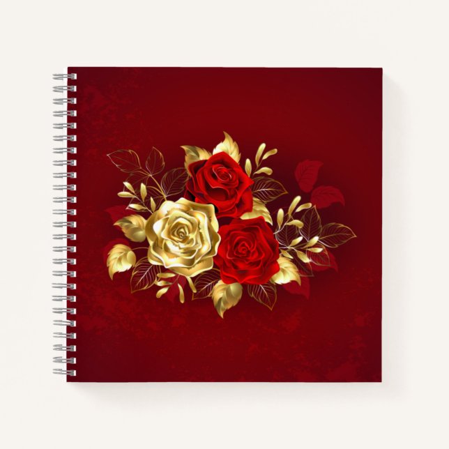 Cuaderno Tres Rosas Joyas (Anverso)