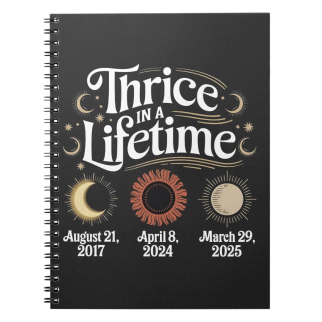 Cuaderno Tres veces en la astronomía del eclipse solar 2025 (Frente)