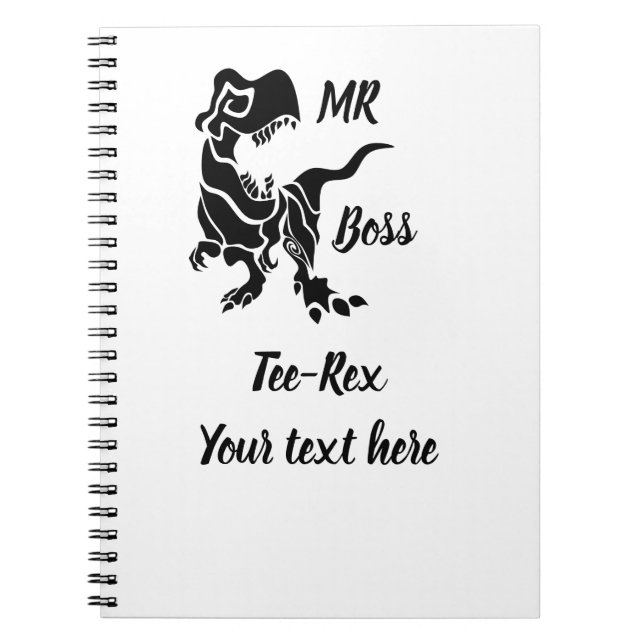 Cuaderno Trex negro el jefe Dino (Frente)