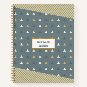 Cuaderno triangular de patrón abstracto