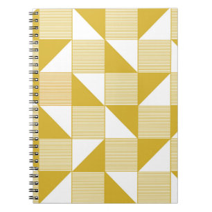 Cuaderno Triángulos Amarillos: Patrón Lineal Sin Marea.