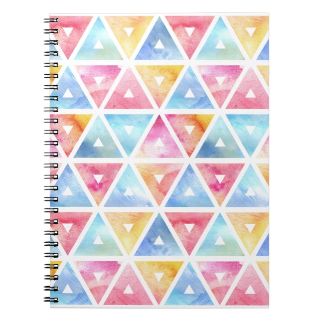 Cuaderno Triángulos de acuarela bohemias (Frente)