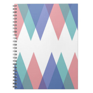 Cuaderno Triángulos de azul y coral