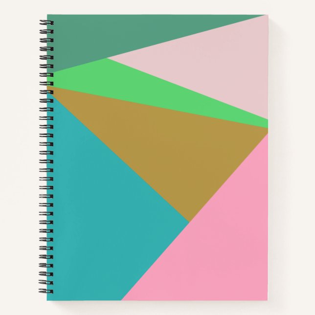 Cuaderno Triángulos de bloques de color de geometría abstra (Anverso)