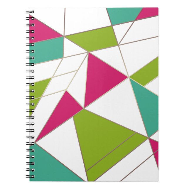 Cuaderno Triángulos de modo de geometría geométrica abstrac (Frente)
