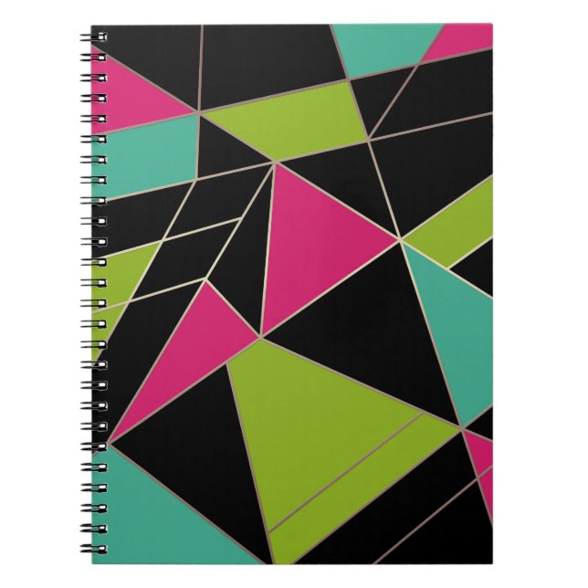 Cuaderno Triángulos de modo de geometría geométrica abstrac (Frente)