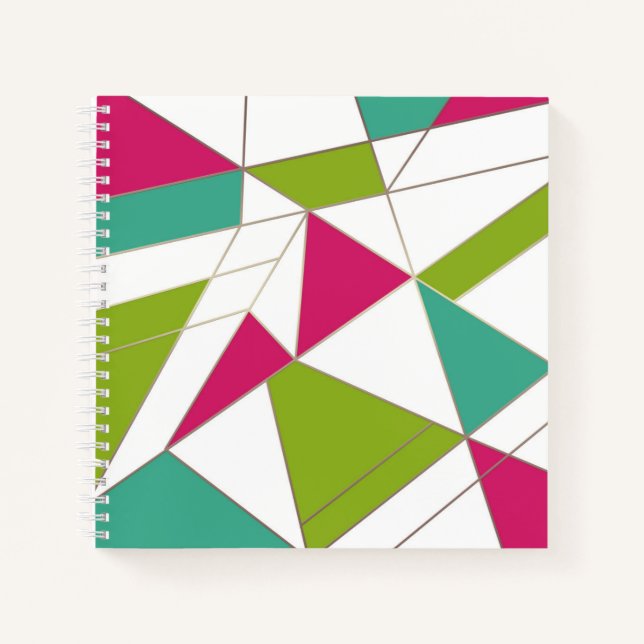 Cuaderno Triángulos de modo de geometría geométrica abstrac (Anverso)