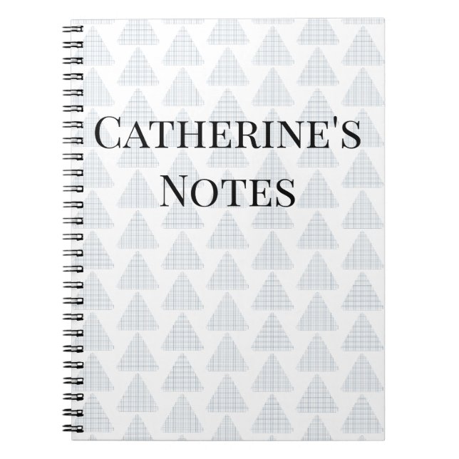 Cuaderno Triángulos de Tartán Azul (Frente)