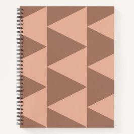 Cuaderno Triángulos geométricos grandes Mocha Mousse Dusty 