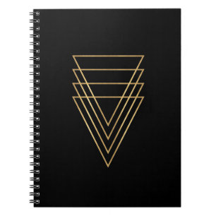 Cuaderno Triángulos minimalistas modernos del oro