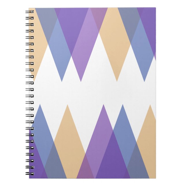 Cuaderno Triángulos morados, azules y amarillos (Frente)