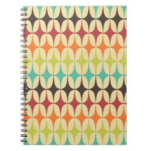 Cuaderno Triángulos retro: retroceso del patrón geométrico