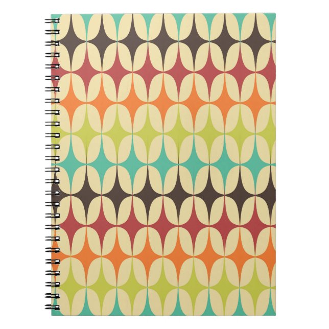 Cuaderno Triángulos retro: retroceso del patrón geométrico (Frente)