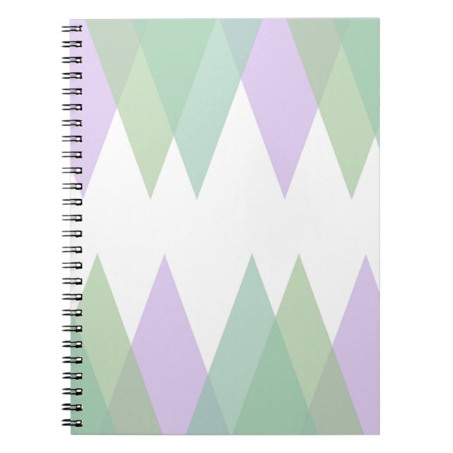 Cuaderno Triángulos verdes y lilacos (Frente)