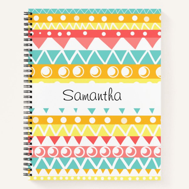 Cuaderno Triángulos Y Círculos Coloridos (Anverso)