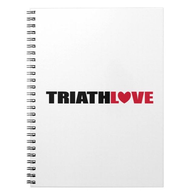 Cuaderno Triathlon Love for swimmers, Cyclers and Runners (Frente)