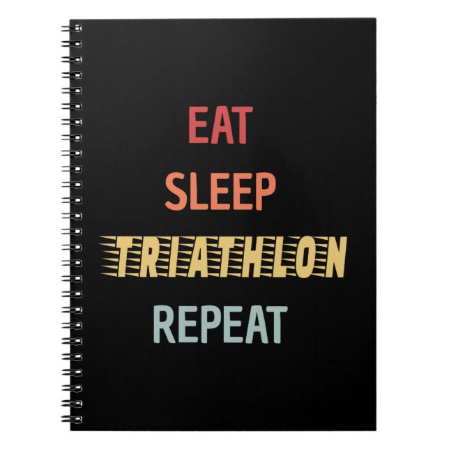 Cuaderno Triatlón - Come Duerme Triatlón Repite (Frente)
