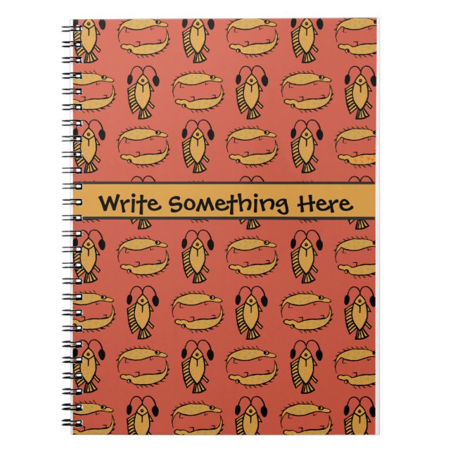 Cuaderno Tribal de peces de cocodrilo rojo egipcio personal (Frente)