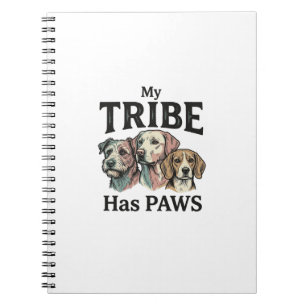 Cuaderno Tribu de perros tiene patas diseño de grabado vint