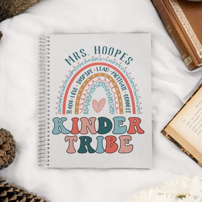 Cuaderno Tribu infantil Boho Corazón arcoiris personalizado (Subido por el creador)
