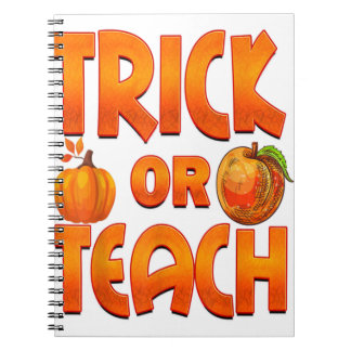 Cuaderno Trick O Teach Funny Teacher Halloween Calabaza