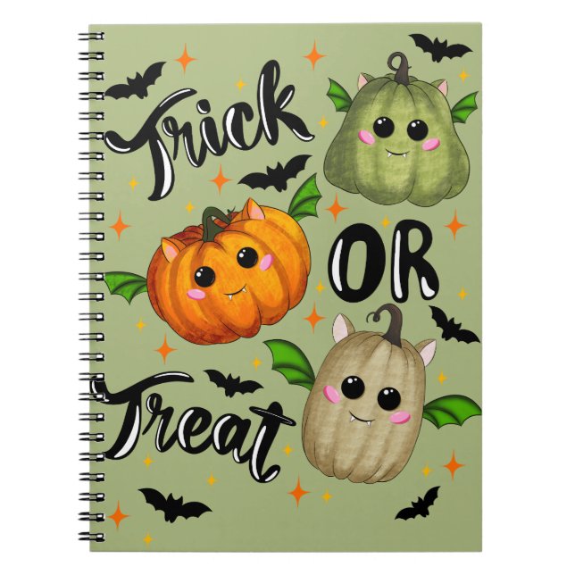 Cuaderno Trick or treat Kürbisse (Frente)