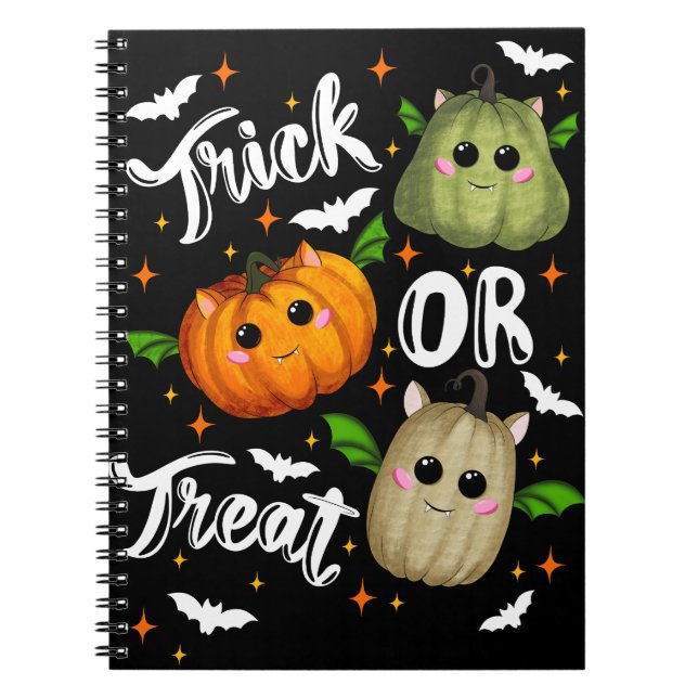Cuaderno Trick or treat pumpkins Spiral Fotonotizbuch (Frente)