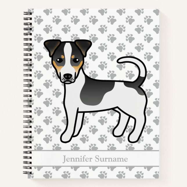 Cuaderno Tricolor Jack Russell Terrier de Pelo Liso & Nombr (Anverso)