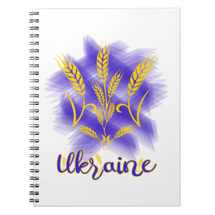 Cuaderno Tridente ucraniano hecho de oído de trigo