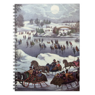 Cuaderno Trineos Navideños Antiguos, Central Park en Invier