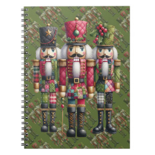 Cuaderno Trío de Cascanueces Navideños con Parche Mosaico C